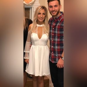 White engagement party dress